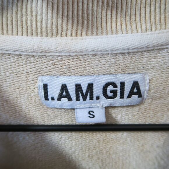 I.AM.GIA‎ Beige Tie Dye Sweater Crewneck Pullover Long Sleeve Lounge Comfy - Picture 6 of 9